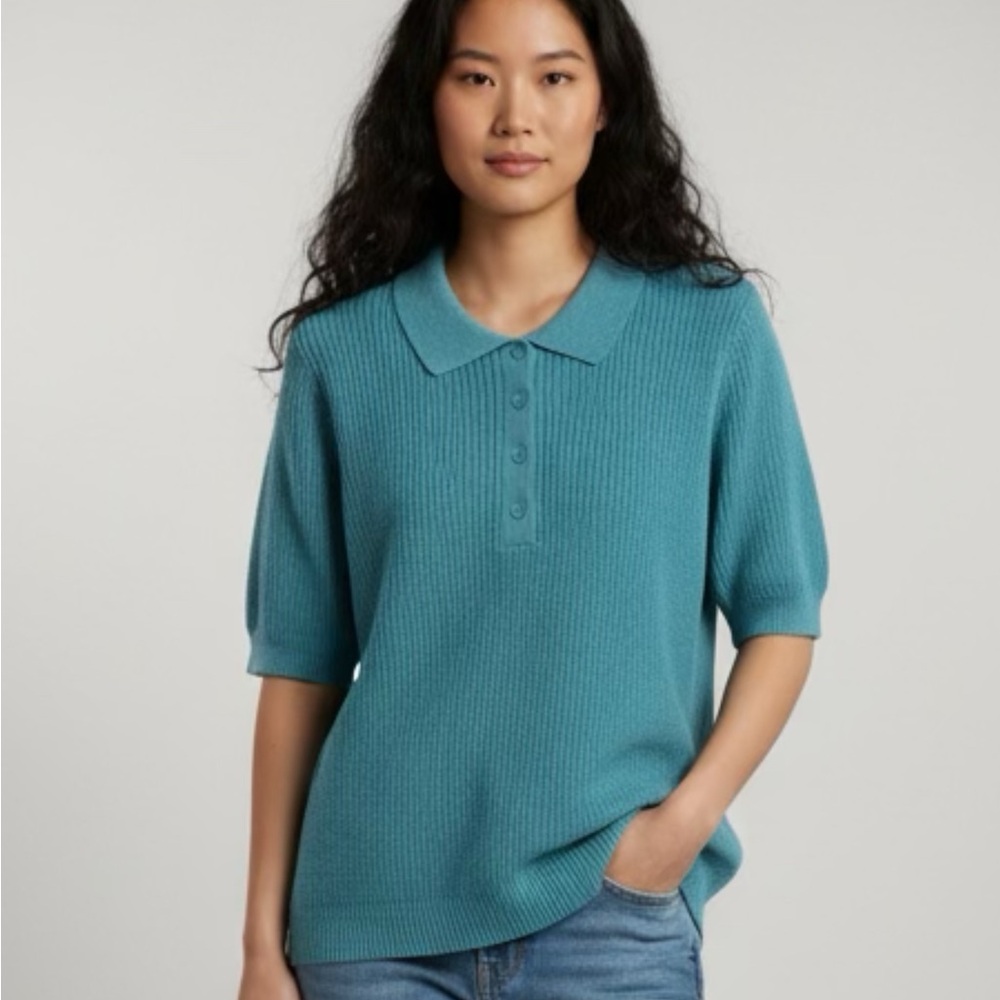 Woman Within Seafoam Knit Sweater